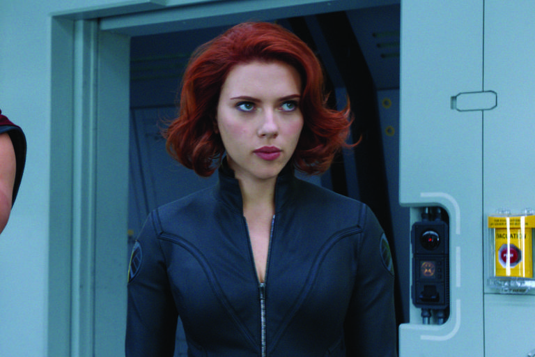 Viúva Negra (Scarlett Johansson), em cena do Filme "Os Vingadores"