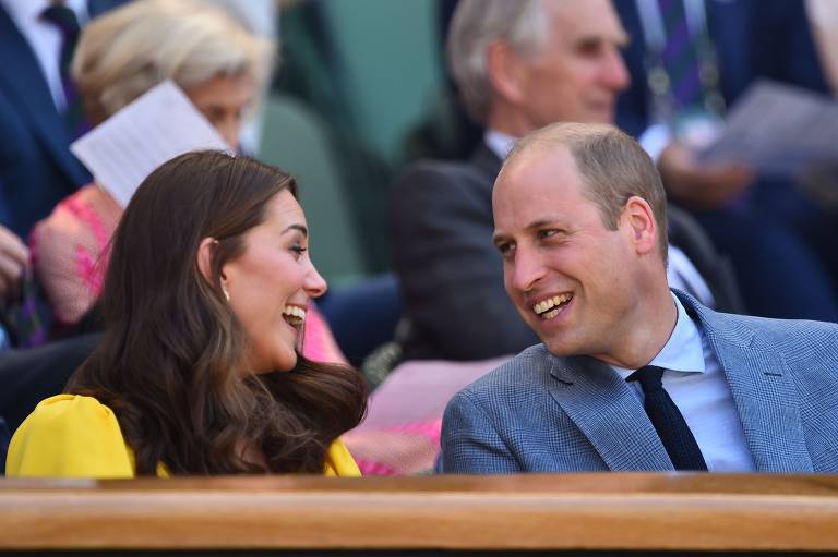 príncipe William Kate Middleton acompanham final do Aberto de Wimbledon