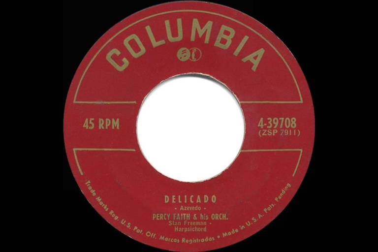 Extended play (45 r.p.m.) de 'Delicado', com Percy Faith, de 1952