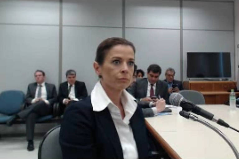 A jornalista Claudia Cruz, esposa do ex-deputado Eduardo Cunha,  durante depoimento na 13ª Vara da Justiça Federal