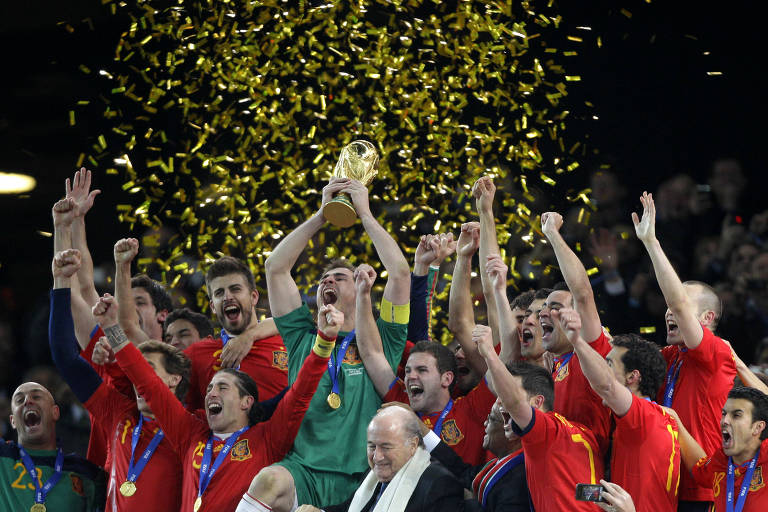 Espanha conquistou sua primeira Copa do Mundo na África do Sul, em 2010