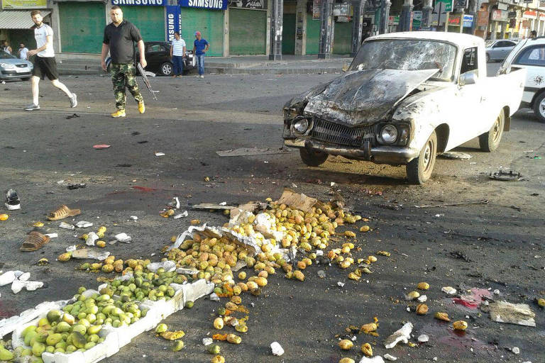 Explosão em mercado de Sueida, na Síria