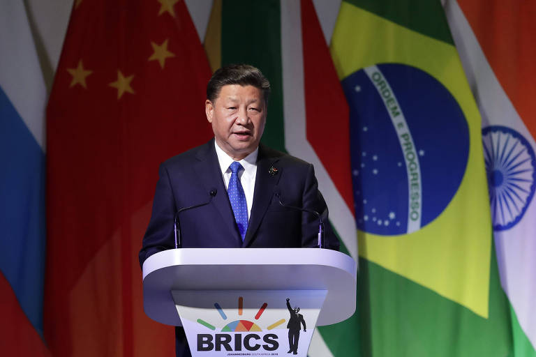 Presidente da China na abertura do 10º encontro do Brics, na África do Sul
