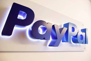 The PayPal logo is seen at a high-tech park in Beersheba