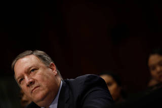 Secretary of State Mike Pompeo testifies before the Senate Foreign Relations Committee on Capitol Hill in Washington