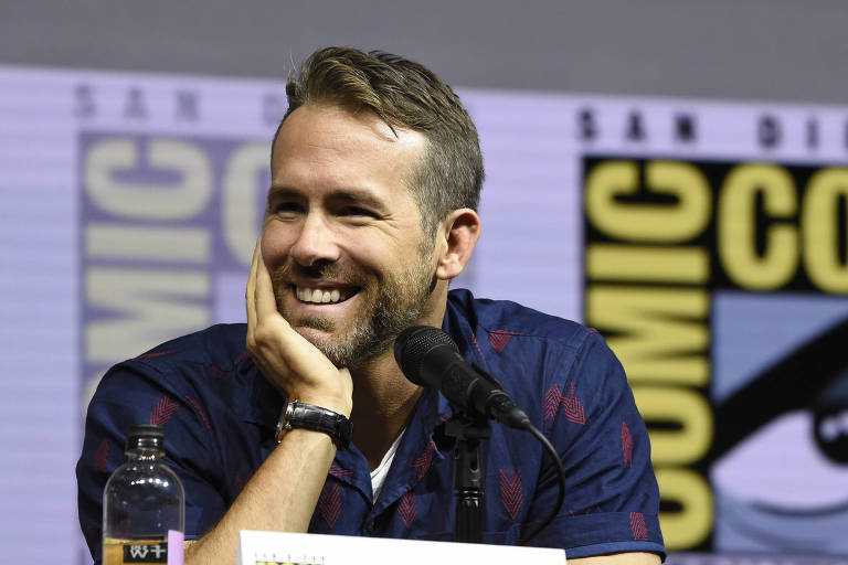 Ryan Reynolds no painel de "Deadpool 2" na Comic-Con de San Diego, em julho de 2018
