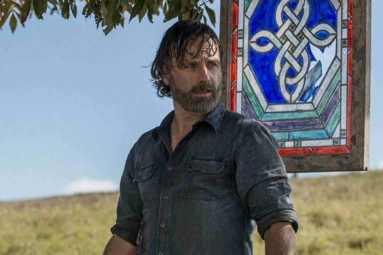 Andrew Lincoln como Rick em "The Walking Dead"