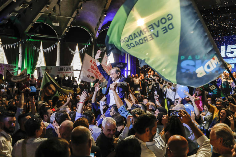 Paulo Skaf ao ser oficializado candidato do MDB ao governo de São Paulo, durante convenção