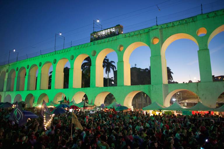 Festival Lula Livre, no Rio, em apoio ao ex-presidente 