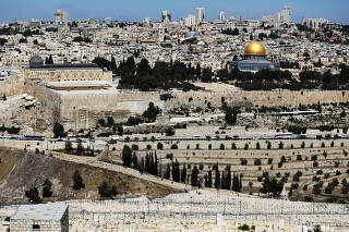A general view of Jerusalem as seen from the Mount of Olives shows the Dome of the Rock, located in Jerusalem's Old City on the compound known to Muslims as Noble Sanctuary and to Jews as Temple Mount