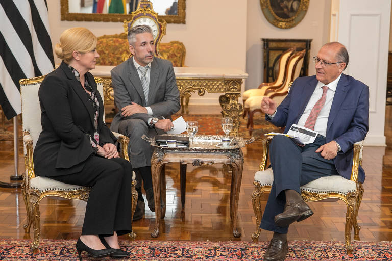 Geraldo Alckmin em audiência com Kolinda Grabar-Kitarovi, presidente da Croácia