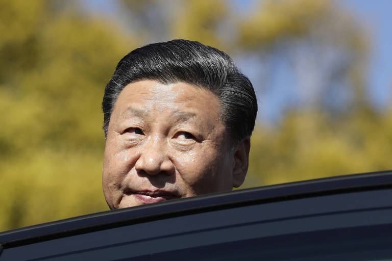 O dirigente chinês, Xi Jinping, em Pretória (África do Sul)