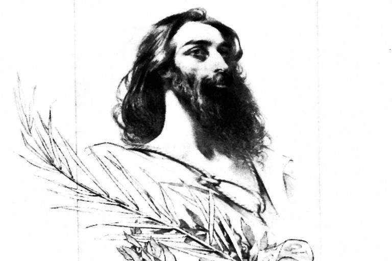 Tiradentes em litografia de Décio Villares (1890)