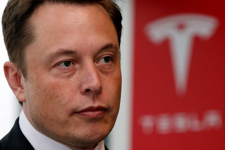 O presidente-executivo da Tesla, Elon Musk, em Tóquio