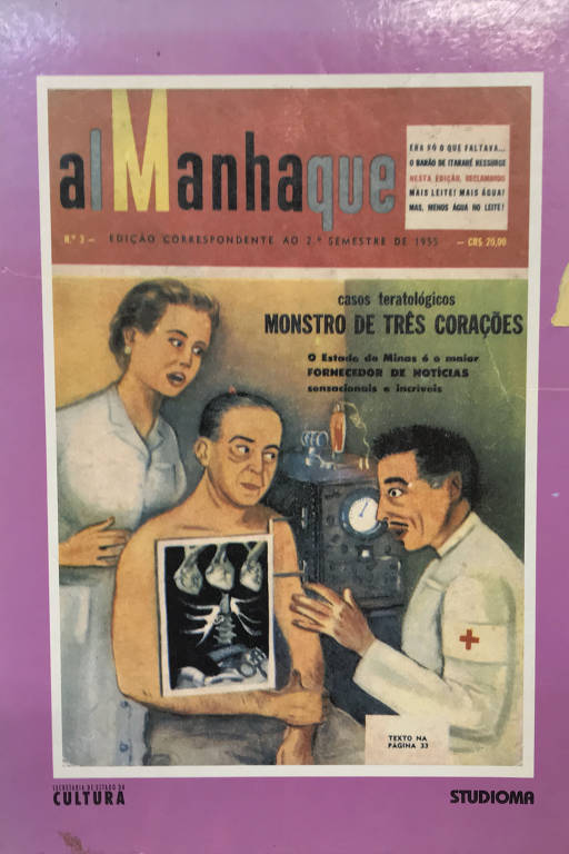 Reprodução do livro "Almanhaque 1955 Segundo Semestre" ou "Almanaque d' A Manha", do jornalista Aparício Torelly, o Barão de Itararé