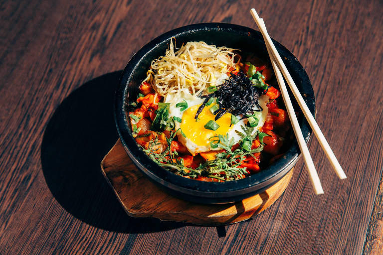 Naktchi Dor-sot, um risoto coreano apimentado de polvo