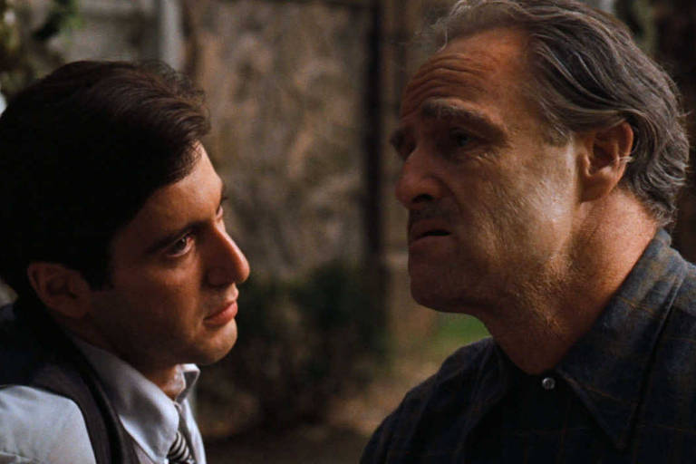 Al Pacino e Marlon Brando em 'O Poderoso Chefão', exemplo de 'roteiro perfeito', segundo o estudo