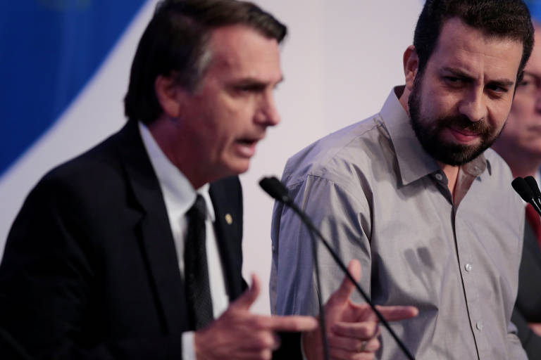Os candidatos Jair Bolsonaro e Guilherme Boulos 