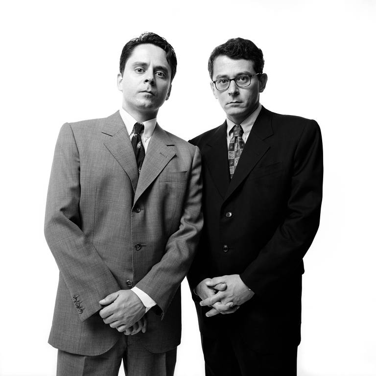 Luiz Frias e seu irmão, Otavio Frias Filho, em foto de Bob Wolfenson