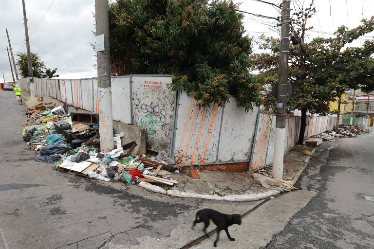 Área desapropriada pelo metrô para construção da futura linha 6-laranja na Brasilândia (zona norte) virou deposito de lixo