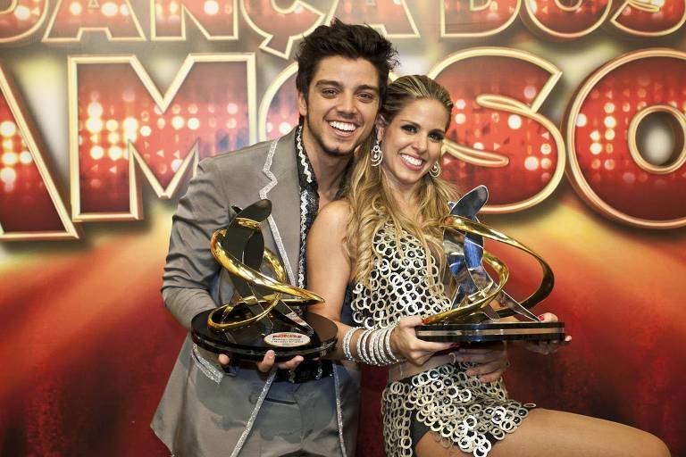 Raquel Guarini recebeu o título de bicampeã da Dança dos Famosos por vencer em 2012 (com Rodrigo Simas) e em 2014 (com Marcelo Mello)