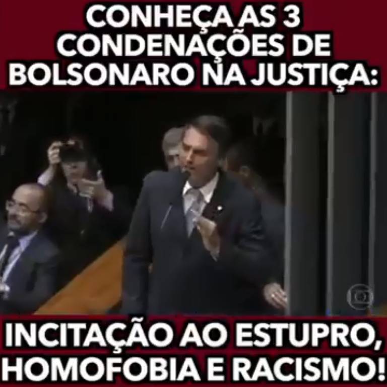 Montagem de vídeo que lista condenações de Jair Bolsonaro usa trechos verdadeiros