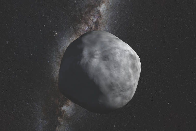 Concepção artística do asteroide Bennu 