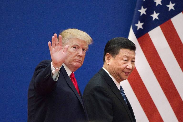 Presidente americano, Donald Trump, e presidente chinês, Xi Jinping