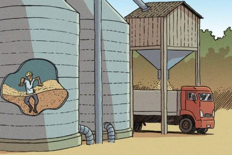 Mortes mais comuns em silos ocorrem quando trabalhador afunda na massa de grãos e é asfixiado