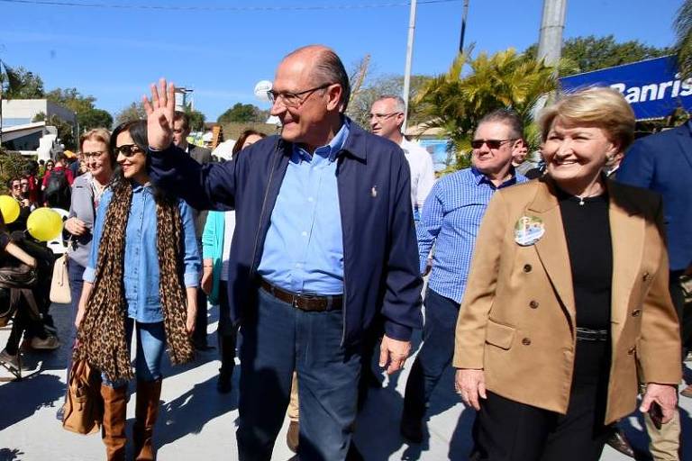 O candidato do PSDB à Presidência, Geraldo Alckmin, cumpre agenda de campanha no Rio Grande do Sul