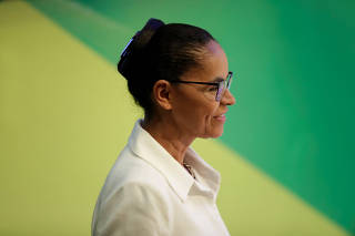 Presidential candidate Marina Silva of the Brazilian Sustainability Network Party (REDE) arrives at an event at National Agriculture Confederation in Brasilia