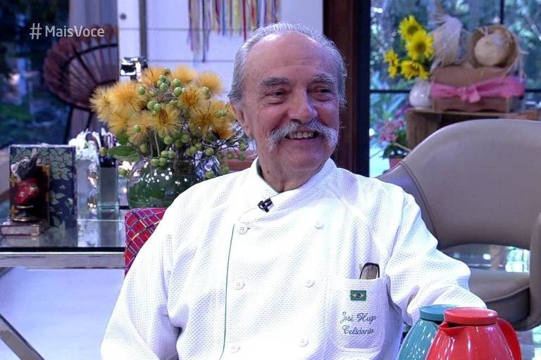 O chef José Hugo Celidônio no programa "Mais Você" em 2016
