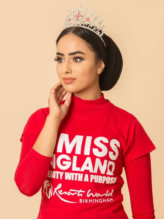 Sara Iftekhar, 20, é a primeira muçulmana a concorrer ao Miss Inglaterra