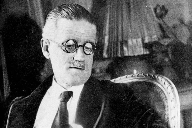O escritor irlandês James Joyce, autor de "Ulisses"