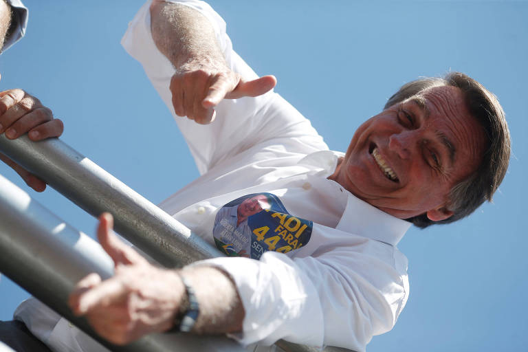 Presidential candidate Jair Bolsonaro attends a rally in Taguatinga