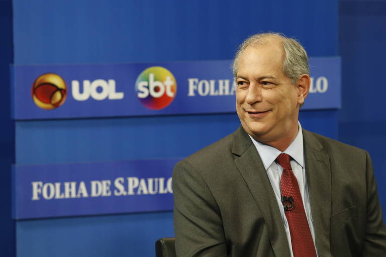 Ciro Gomes, candidato à Presidência pelo PDT participa de sabatina promovida por UOL, Folha de S. Paulo e SBT em São Paulo