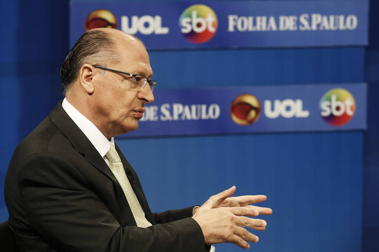 Geraldo Alckmin, candidato à presidência pelo PSDB participa de sabatina promovida por UOL, Folha e SBT nos estúdios do UOL