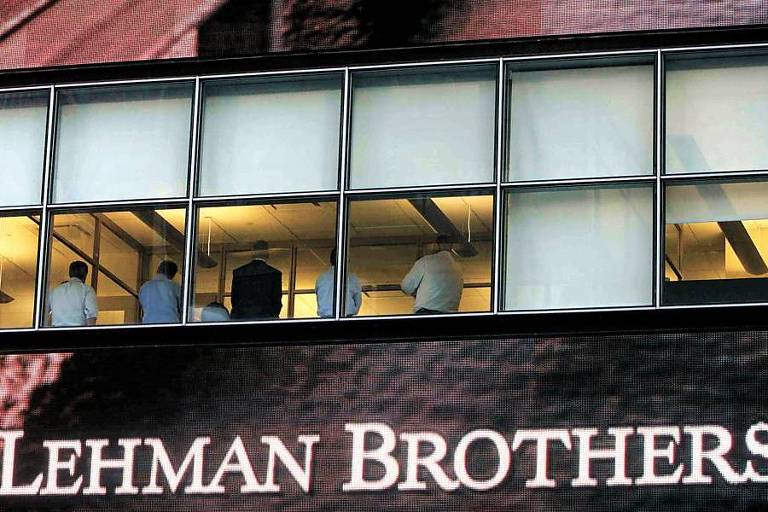 Funcionários do Lehman Brothers no dia 15 de setembro de 2008, quando foi decretou falência