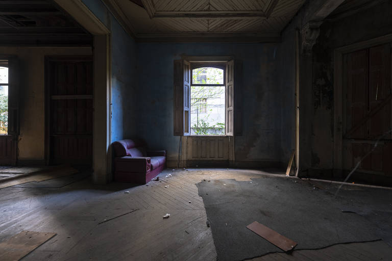 Antiga sala de estar da casa da r. Marquês de Paranaguá