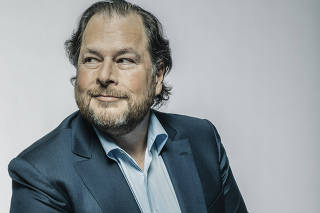 Marc Benioff, the chief executive of Salesforce, in San Francisco.