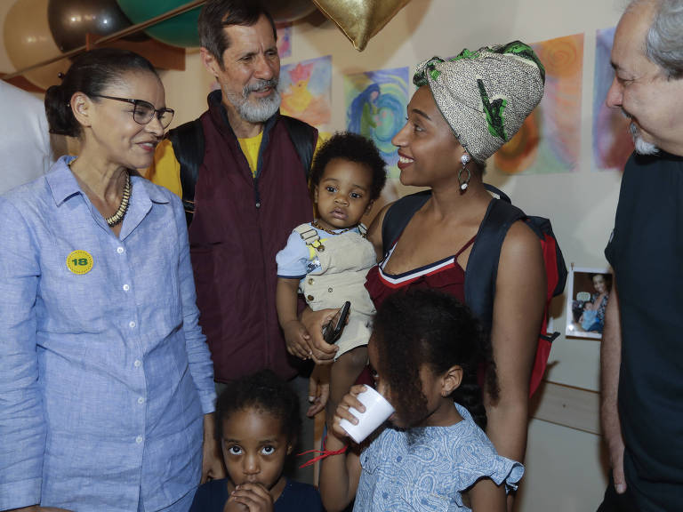 A candidata à Presidência Marina Silva (Rede) e o Vice Eduardo Jorge (PV) durante visita à 