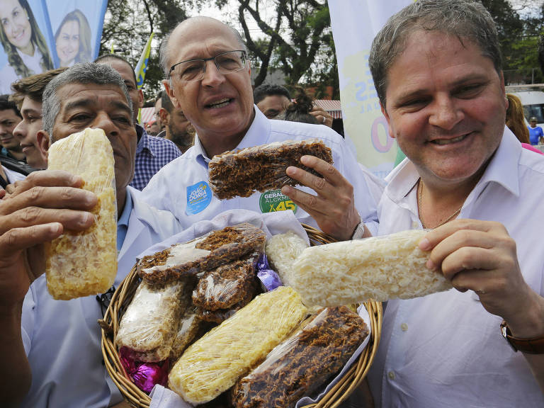 O candidato à Presidência pelo PSDB Geraldo Alckmin durante agenda de campanha em São Paulo