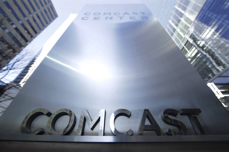 Logo da Comcast em sede na Filadélfia