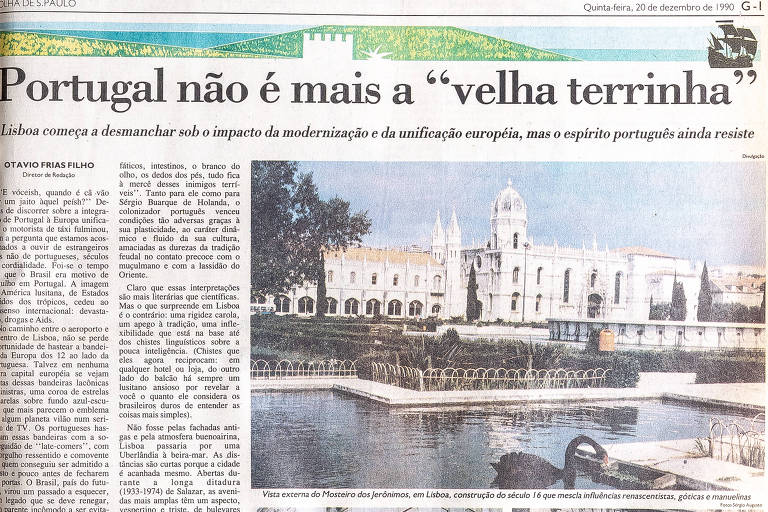 Leia texto escrito por Otavio Frias Filho em 1990 após viagem a Lisboa