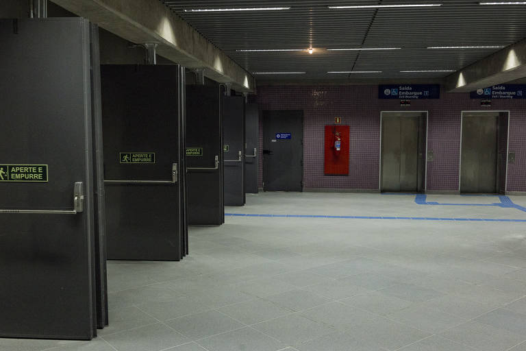 Detalhes da nova estação Santa Cruz, na linha 5-lilás