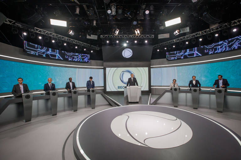 Debate entre candidatos ao governo de São Paulo, na Rede Record