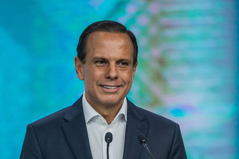 Candidato João Doria (PSDB) durante debate na Record 