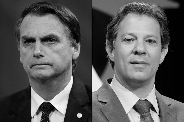 Jair Bolsonaro (PSL) e Fernando Haddad (PT), candidatos à Presidência da República