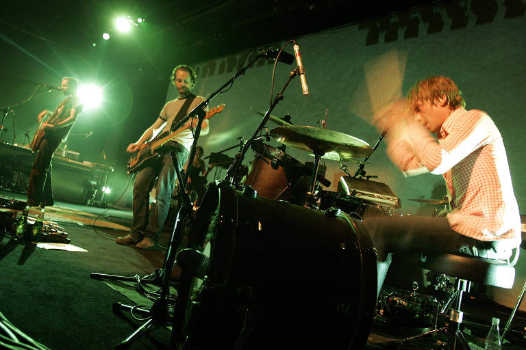 A banda Sigur Rós durante apresentação em 2006, em Montreux