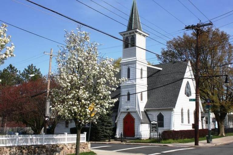 Imóvel de madeira, característico de City Island, em Nova York